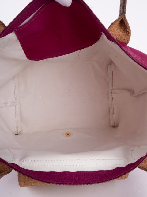 LONGCHAMP Vintage Le Pliage Fuchsia Small Handbag