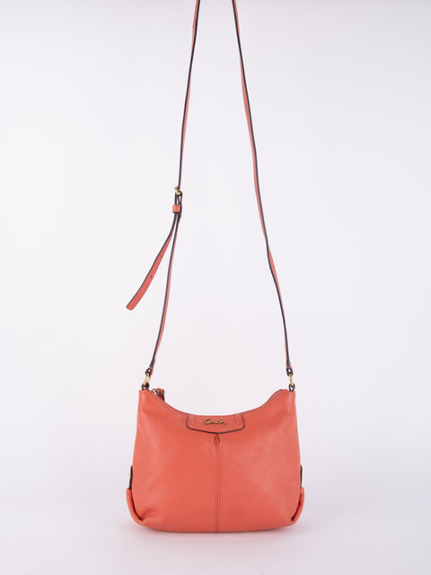 Coach Vintage Orange Leather Shoulder Bag