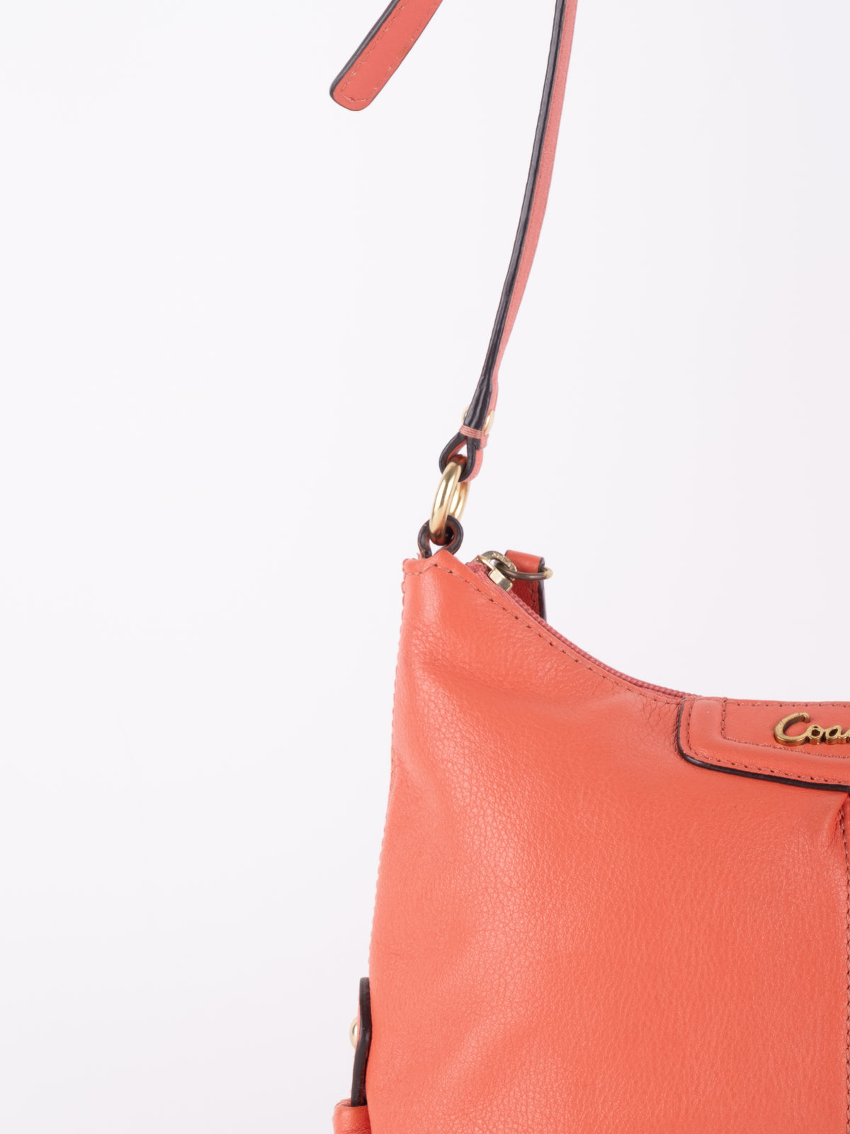 Coach Vintage Orange Leather Shoulder Bag