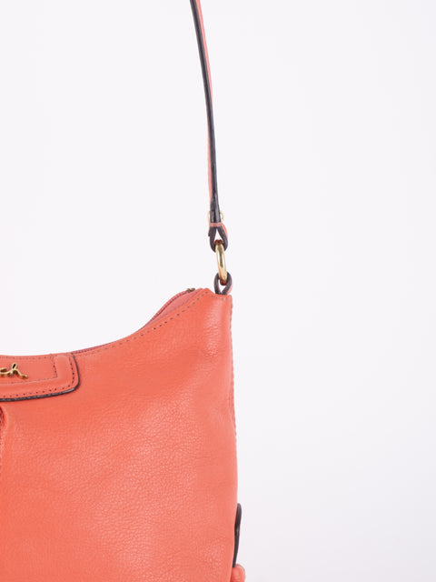 Coach Vintage Orange Leather Shoulder Bag