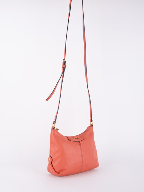 Coach Vintage Orange Leather Shoulder Bag