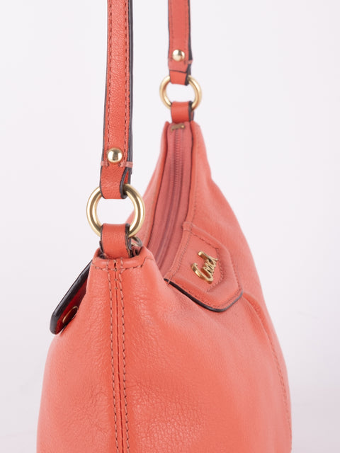 Coach Vintage Orange Leather Shoulder Bag