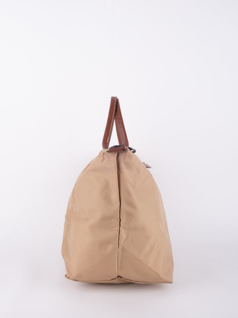LONGCHAMP Vintage Le Pliage Beige Small Handbag