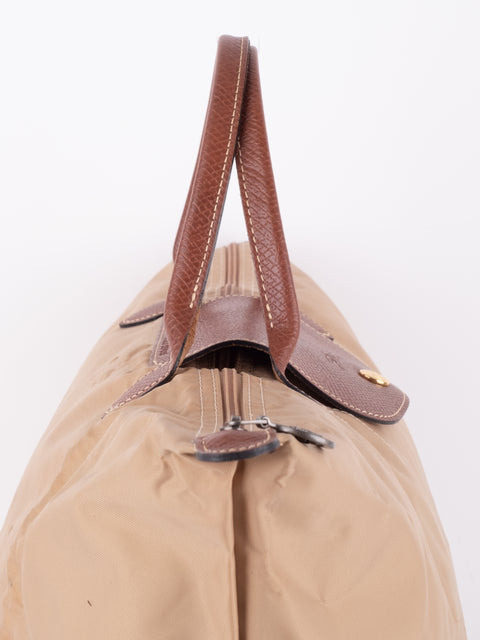 LONGCHAMP Vintage Le Pliage Beige Small Handbag
