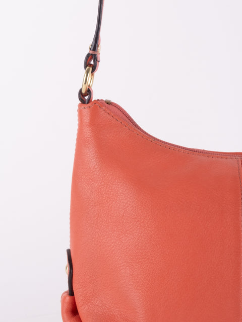 Coach Vintage Orange Leather Shoulder Bag