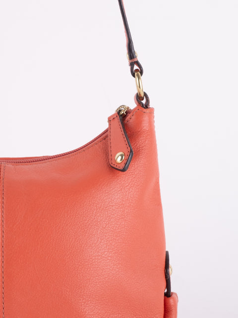 Coach Vintage Orange Leather Shoulder Bag