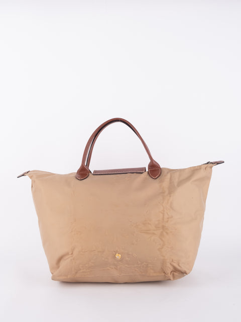 LONGCHAMP Vintage Le Pliage Beige Small Handbag