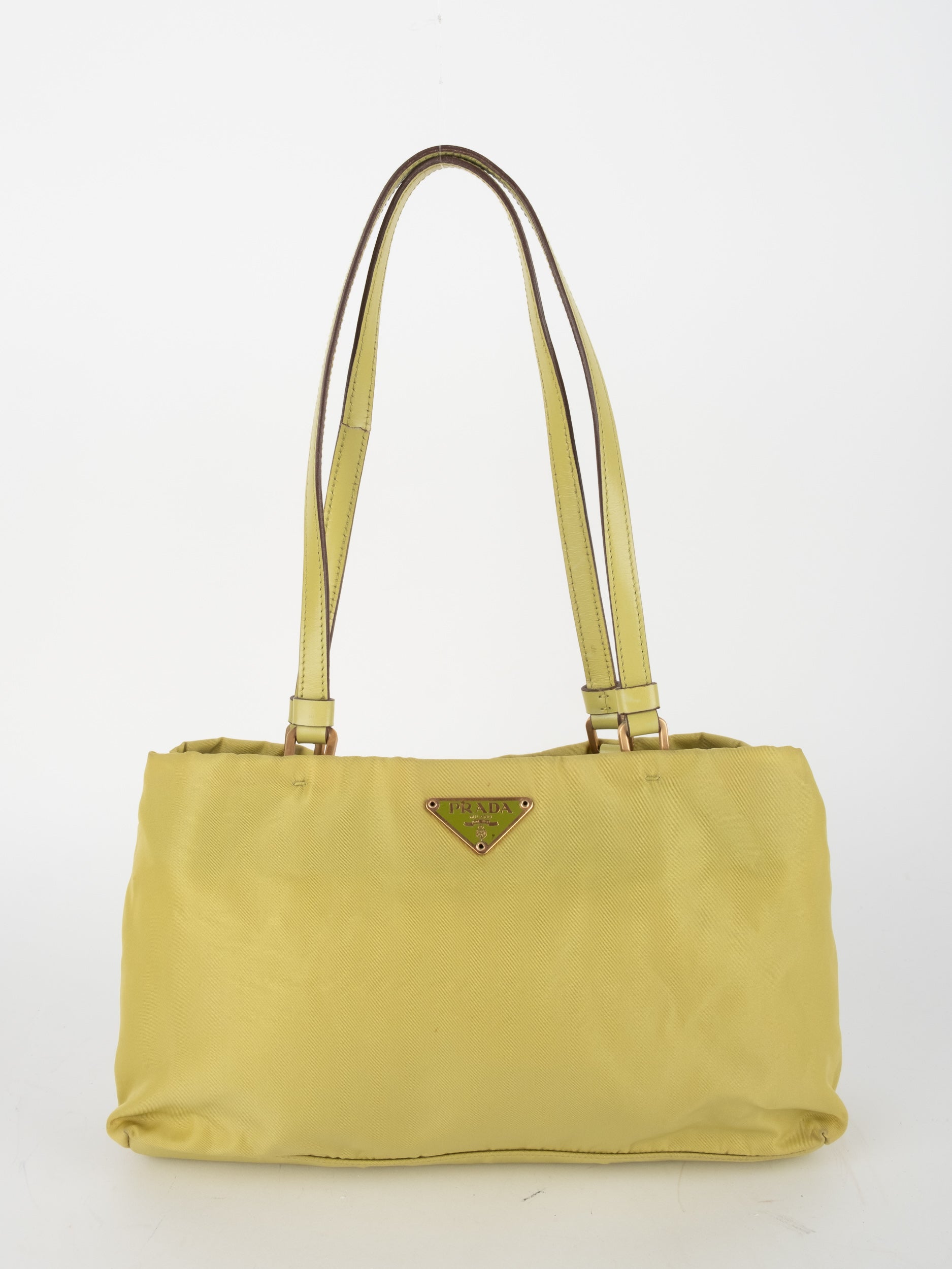 PRADA Nylon Shoulder Bag Yellow Vintage