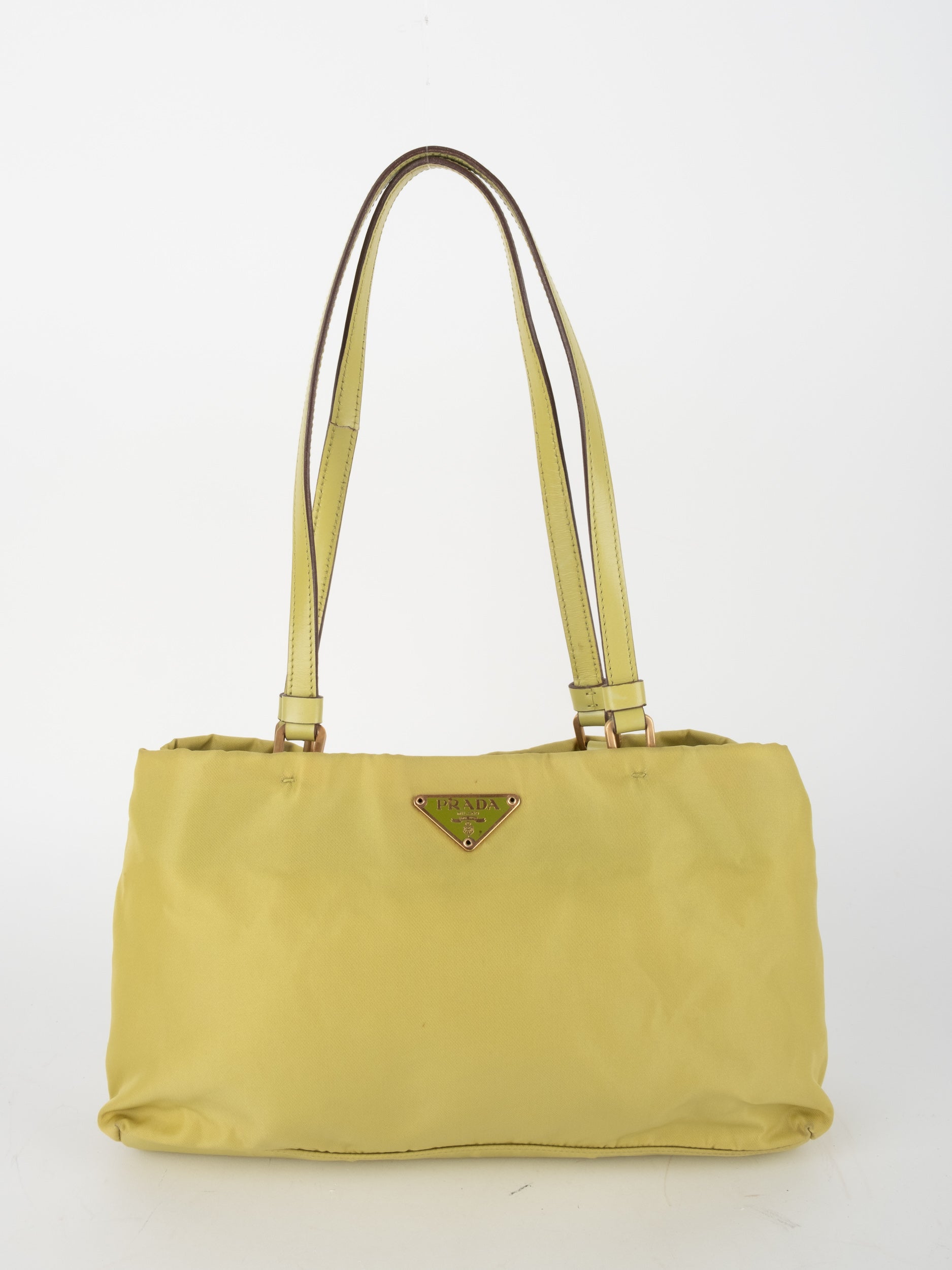 PRADA Nylon Shoulder Bag Yellow Vintage