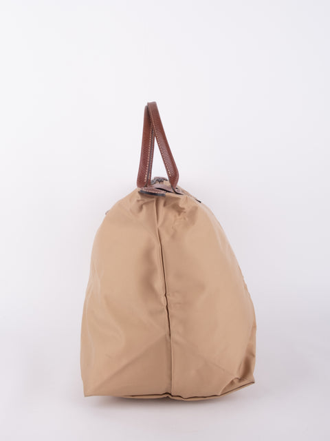 LONGCHAMP Vintage Le Pliage Beige Small Handbag