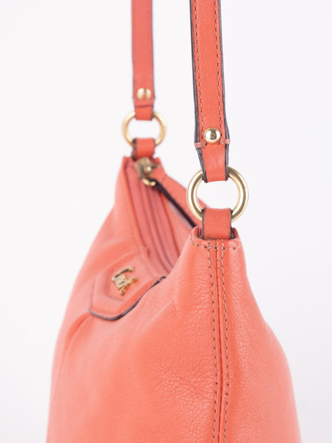Coach Vintage Orange Leather Shoulder Bag