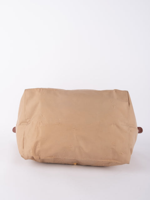 LONGCHAMP Vintage Le Pliage Beige Small Handbag