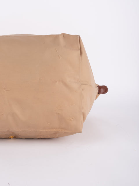 LONGCHAMP Vintage Le Pliage Beige Small Handbag