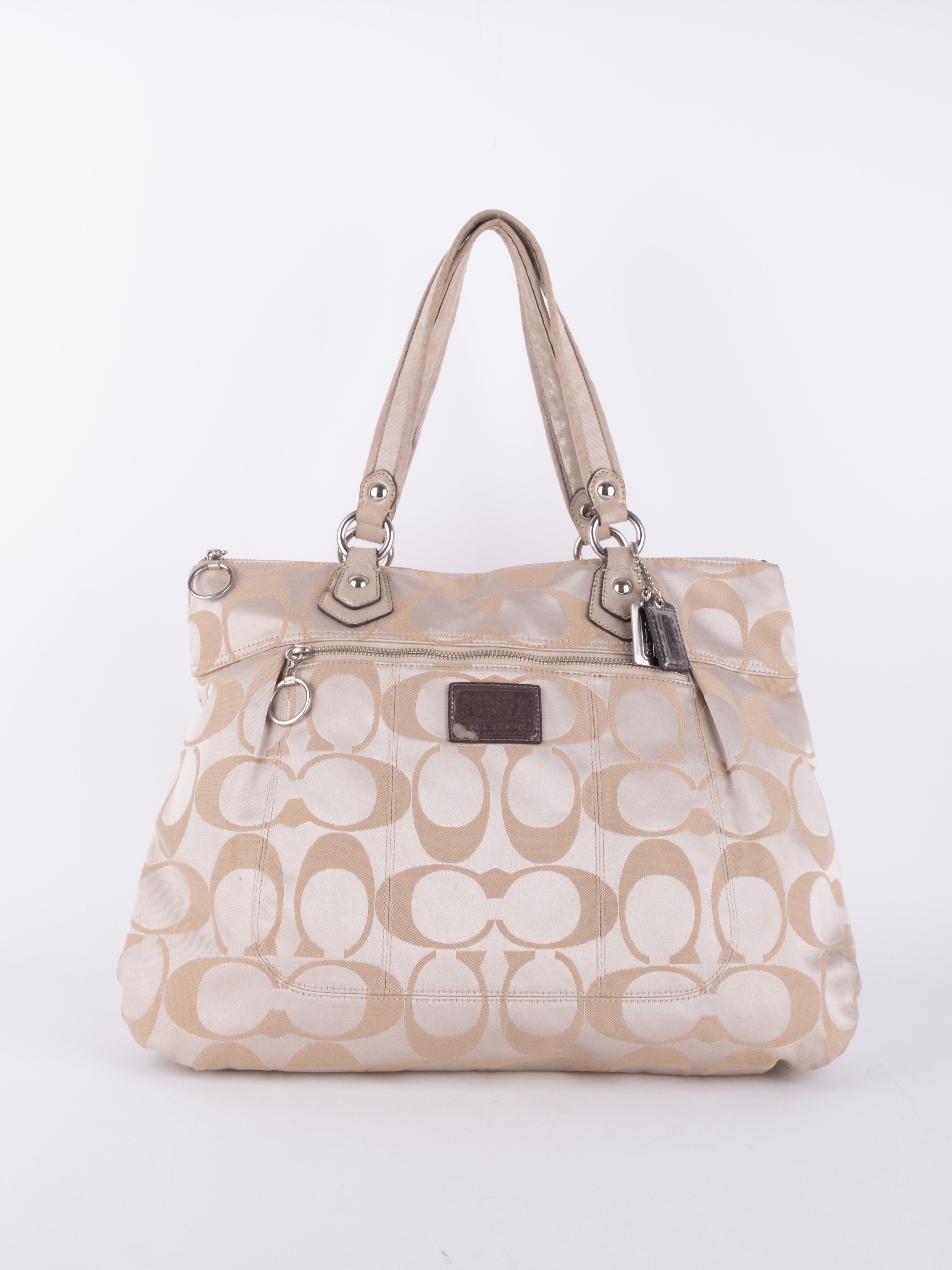 COACH Signature Ivory Shoulder Bag