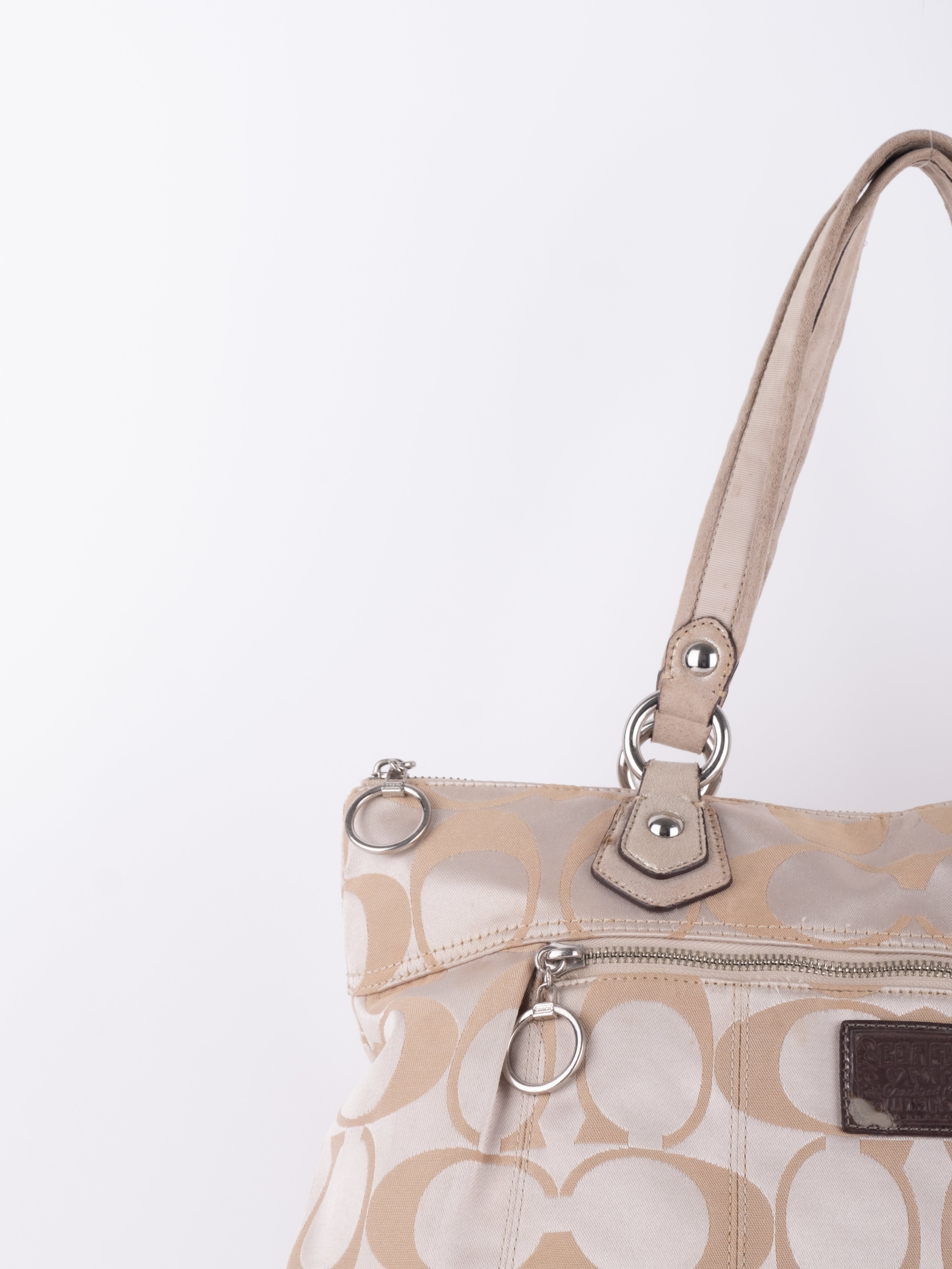 COACH Signature Ivory Shoulder Bag