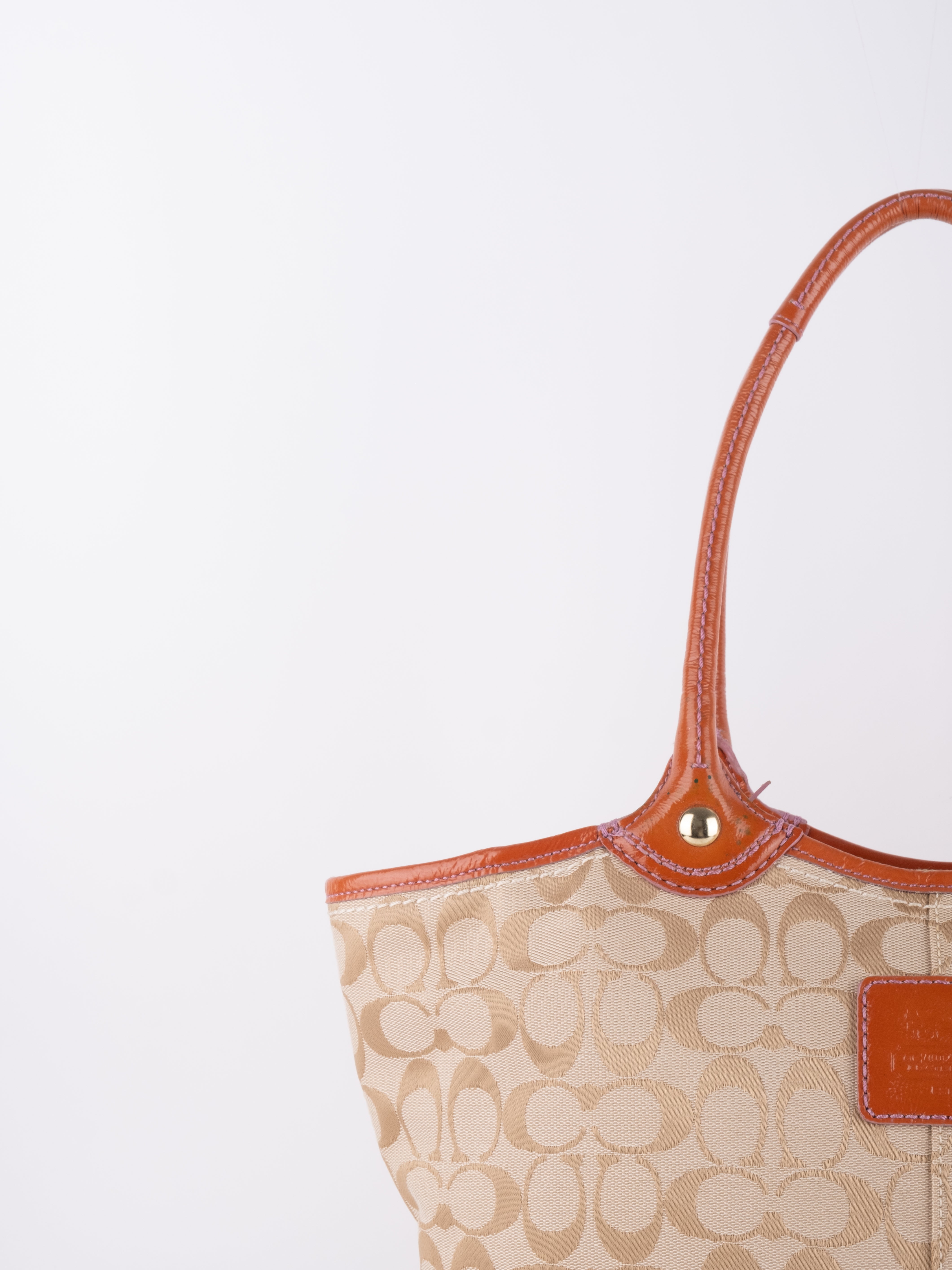 COACH Signature Cream Tote Bag