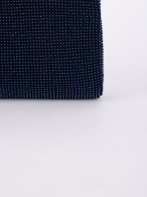 Vintage Handmade Beaded Evening Clutch Bag Black
