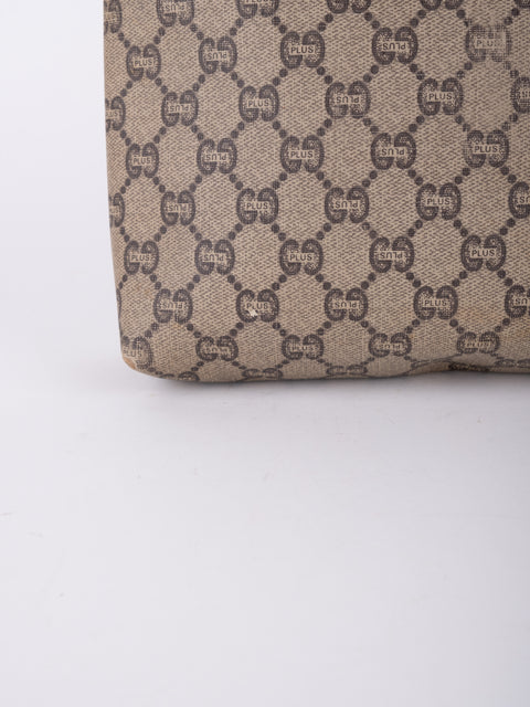 Gucci GG Vintage Beige Monogram Clutch