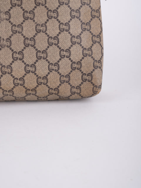 Gucci GG Vintage Beige Monogram Clutch