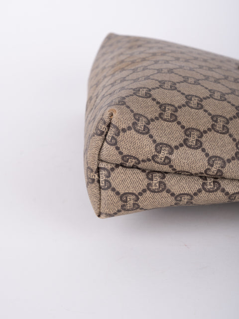 Gucci GG Vintage Beige Monogram Clutch
