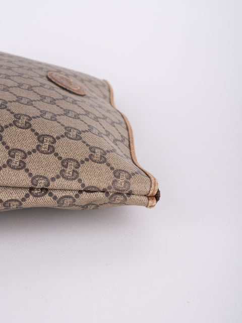 Gucci GG Vintage Beige Monogram Clutch