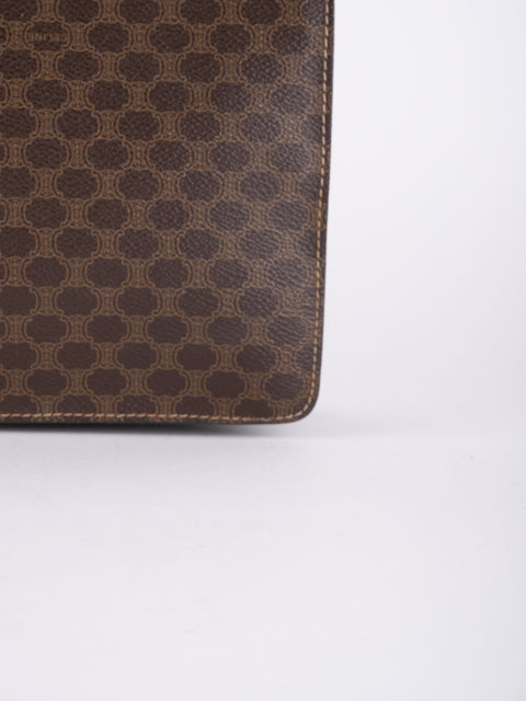 Celine Macadam Vintage Brown Structured Handbag