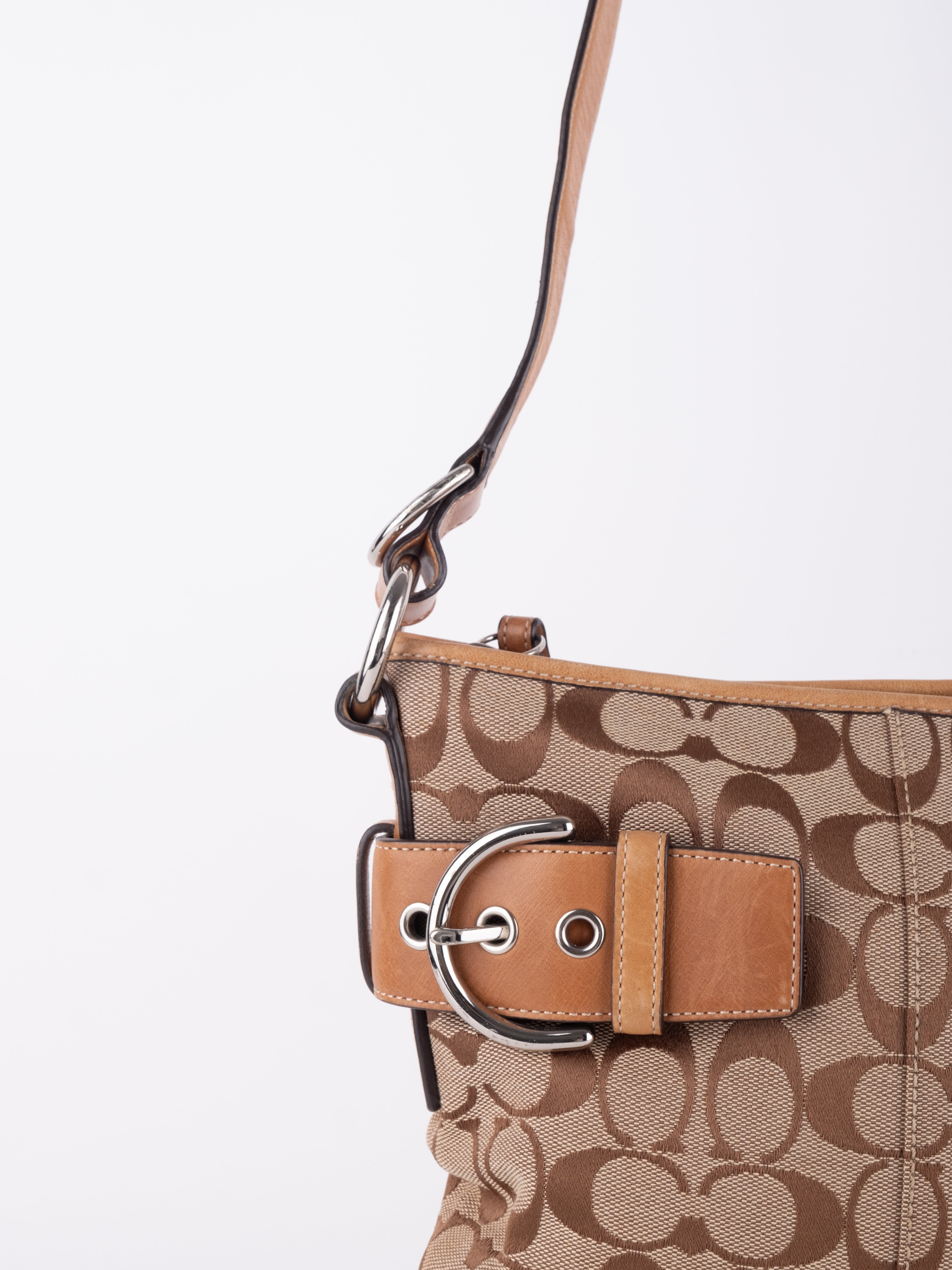 COACH Signature Buckle Shoulder Bag