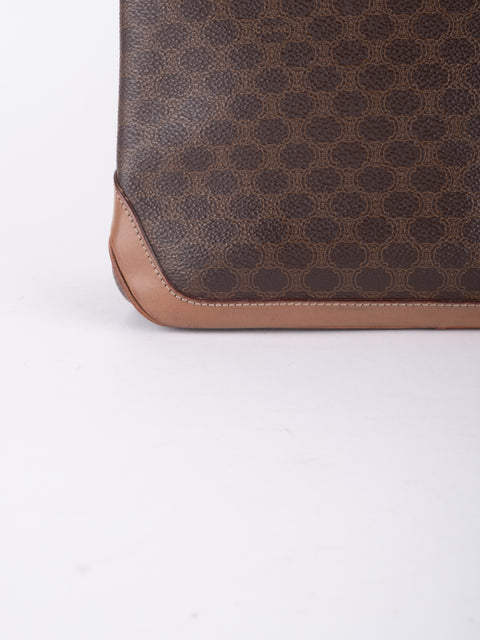 Celine Macadam Vintage Brown Top Handle Bag