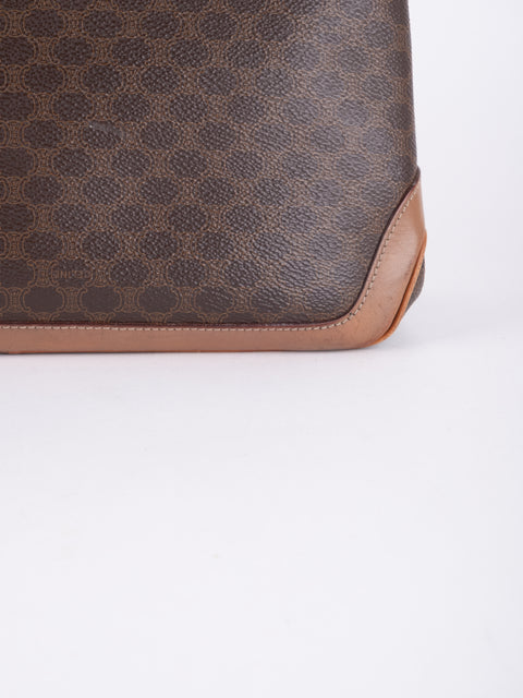 Celine Macadam Vintage Brown Top Handle Bag