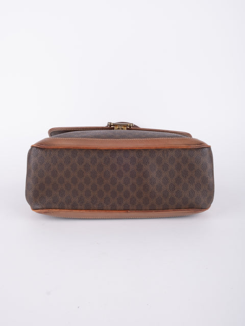 Celine Macadam Vintage Brown Top Handle Bag