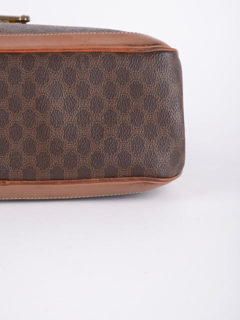 Celine Macadam Vintage Brown Top Handle Bag