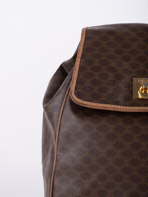 Celine Macadam Vintage Brown Bucket Bag