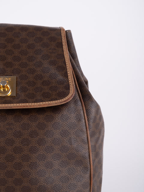 Celine Macadam Vintage Brown Bucket Bag