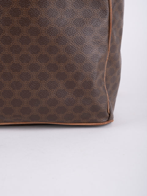 Celine Macadam Vintage Brown Bucket Bag