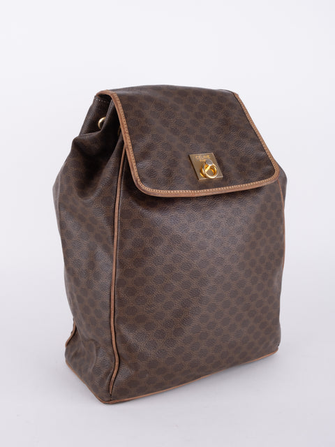 Celine Macadam Vintage Brown Bucket Bag