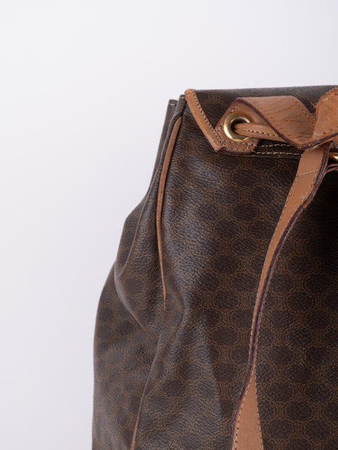 Celine Macadam Vintage Brown Bucket Bag