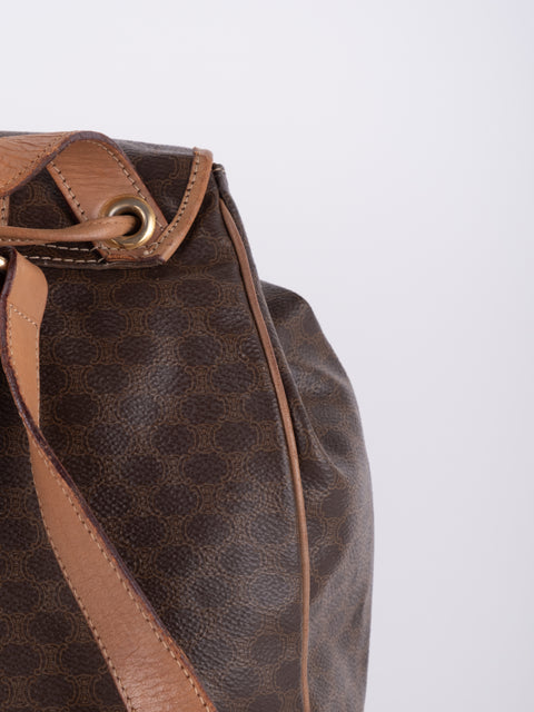 Celine Macadam Vintage Brown Bucket Bag