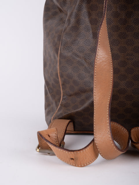 Celine Macadam Vintage Brown Bucket Bag