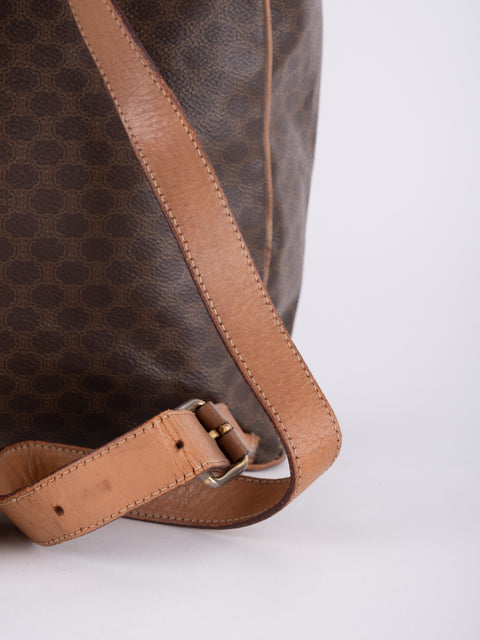 Celine Macadam Vintage Brown Bucket Bag