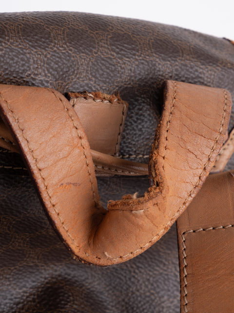 Celine Macadam Vintage Brown Bucket Bag