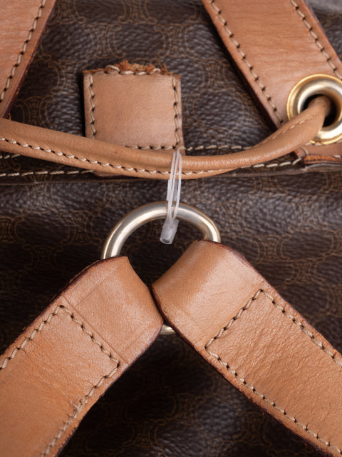 Celine Macadam Vintage Brown Bucket Bag