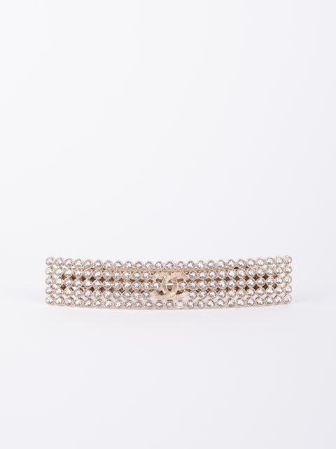 CHANEL Vintage Crystal Bar Brooch – Karl Lagerfeld Era 1990s–2000s סופר נדיר להשגה