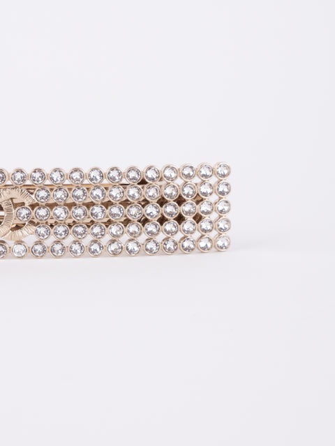 CHANEL Vintage Crystal Bar Brooch – Karl Lagerfeld Era 1990s–2000s סופר נדיר להשגה