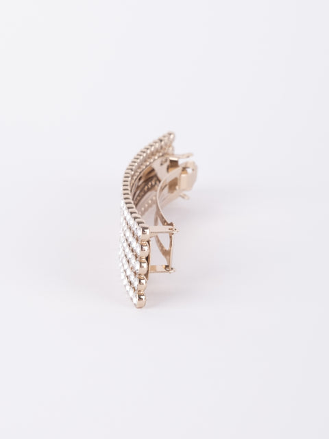CHANEL Vintage Crystal Bar Brooch – Karl Lagerfeld Era 1990s–2000s סופר נדיר להשגה