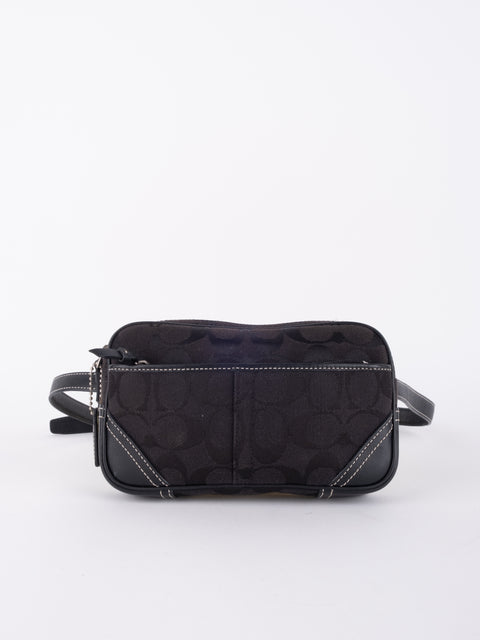 COACH Black Signature Belt Bag