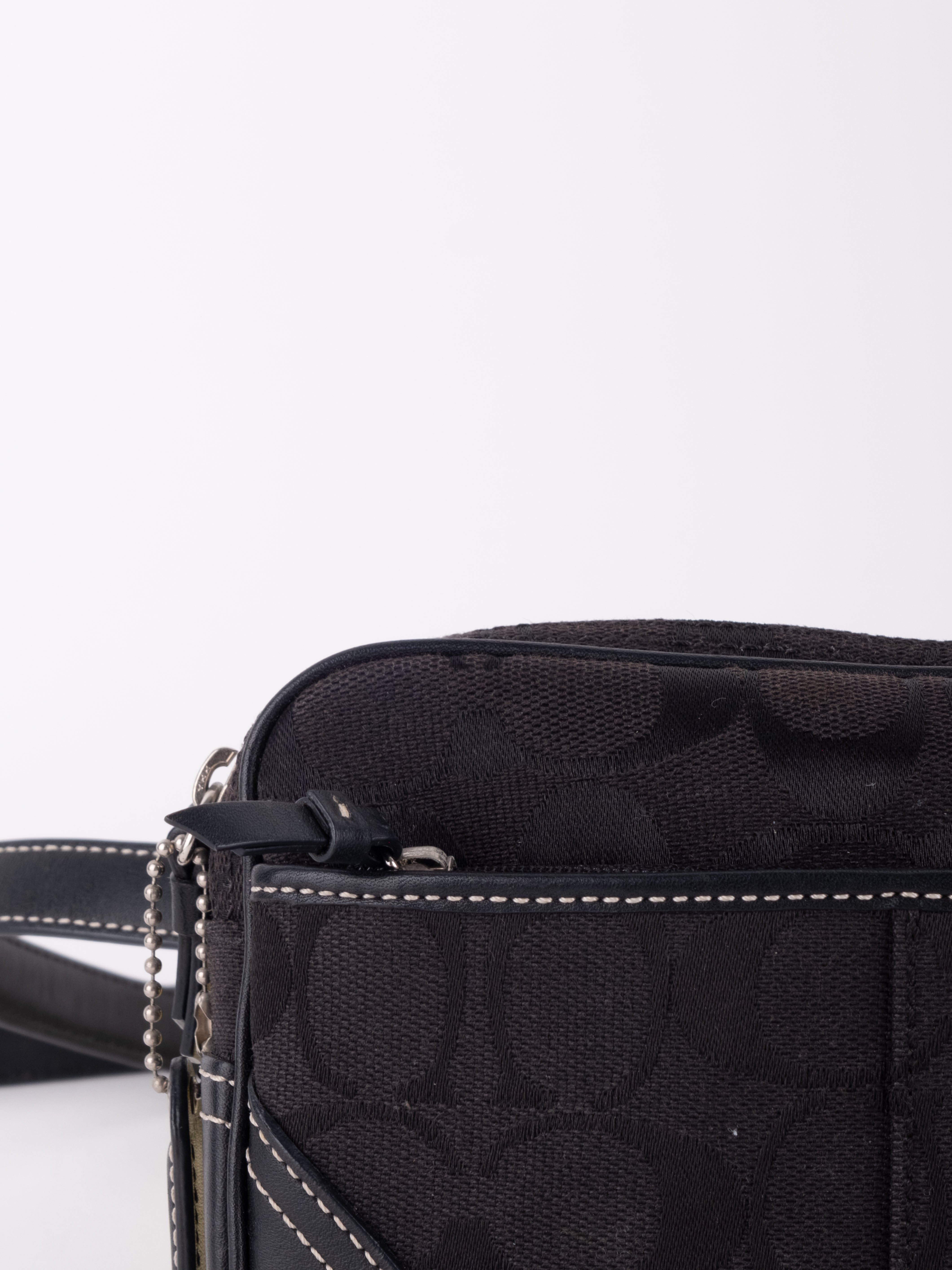 COACH Black Signature Belt Bag