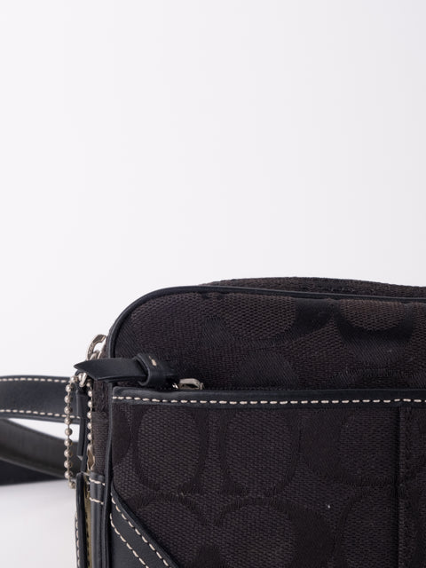 COACH Black Signature Belt Bag