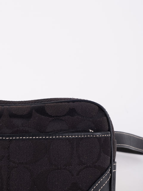COACH Black Signature Belt Bag