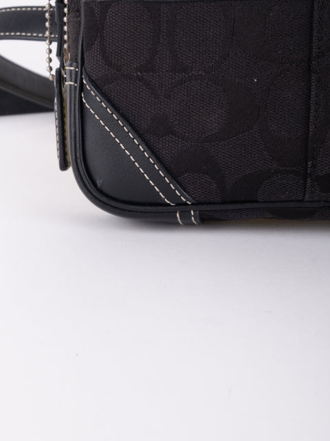COACH Black Signature Belt Bag