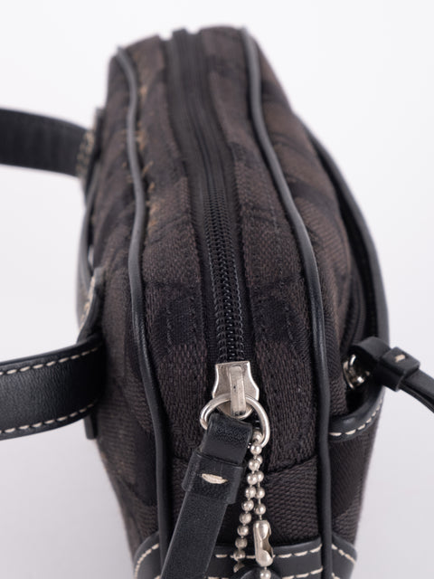 COACH Black Signature Belt Bag